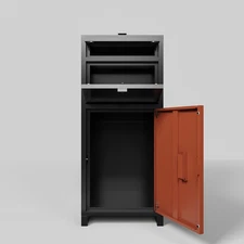 Black Parcel Drop Box Outdoor (Floor Standing),Mechanical Lock,Burglar Resistant