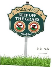 No Peeing and No Pooping Dog Sign, No Dog Poop Pee Sign for Yard with Stake A