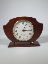 Wm.Widdop Vintage Wooden Mantel Clock Collectable Made In England