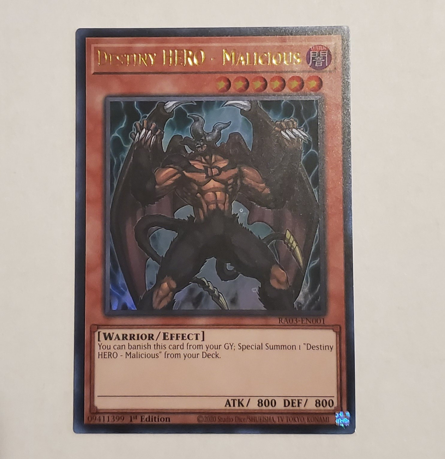 Destiny HERO Malicious Ultra Rare Quarter Century Bonanza 1st Edition