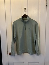 Vineyard Vines Men  s Quarter Zip Sweater Size Large   Teal Green Whale Logo