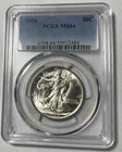 1936 Walking Liberty Half Bright White PCGS MS64