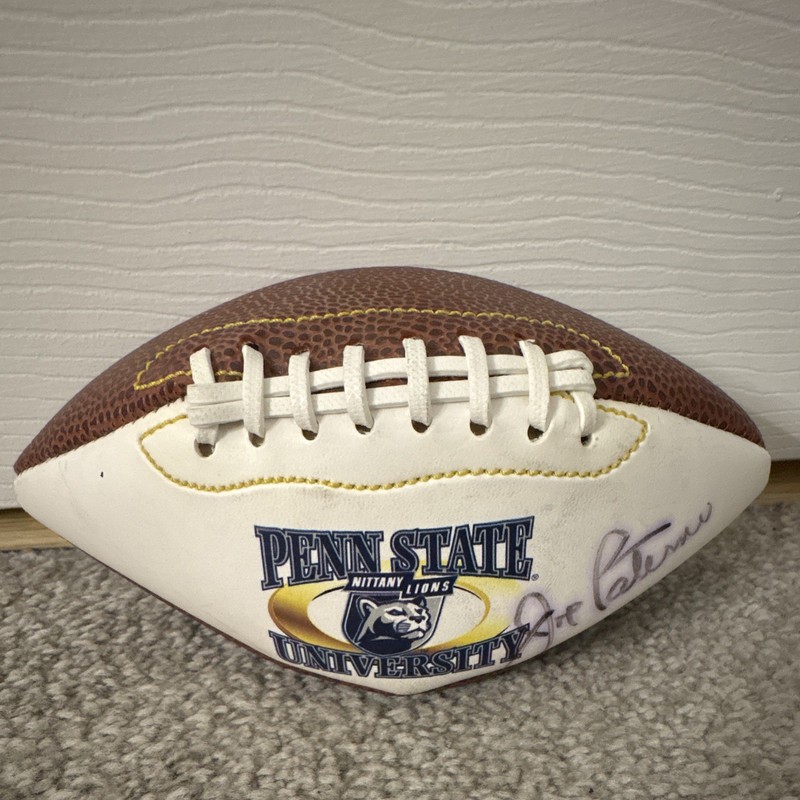 Joe Paterno Signed Penn State Nittany Lions NCAA Football Ball