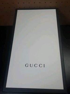 GUCCI WHITE & BLACK EMPTY BOX W/ 2 GUCCI BAGS 5''x9''x2.5''