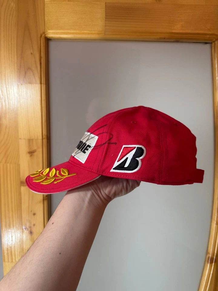 Kimi Raikkone Origonal Signed Bridgestone F1 Raising Cap Color Red - Image 4 of 4