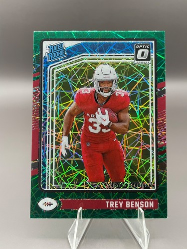2024 Donruss Optic TREY BENSON (RC) Rated Rookie Green Lazer Prizm Card #293