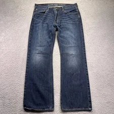 American Eagle Original Boot Jeans Mens 34x32 Blue Stretch Dark Wash Denim