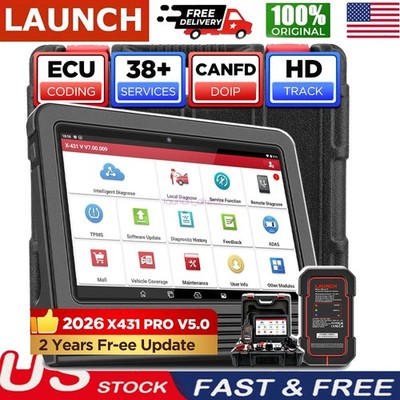 LAUNCH X431 Pro V5.0 V+5.0 Elite Bidirectional Car Diagnostic Scanner Key Coding