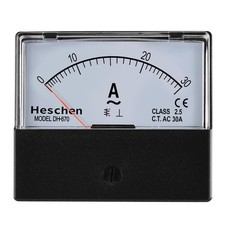 Rectangle Panel Mounted Current Meter Ammeter Tester DH-670 AC 0-30A Black