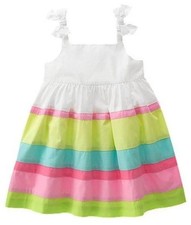 Vintage 2007 GYMBOREE NWT Palm Springs Colorblock Dress sz 5T - Great for Easter