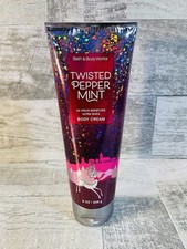 Bath Body Works Twisted Peppermint Body Cream Full Size 8 Oz 24 Hour Moisture