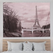  Home Wall Hanging Blanket Tapestry Vintage Eiffel Tower Decoration