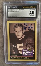 1991 Enor Pro Football Signed George McAfee Autograph CGC/JSA Auto 10 #95