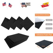 8 Pack 6"x6" Neoprene Self-Adhesive Foam Sheets- Anti-Slip  Vibration Control