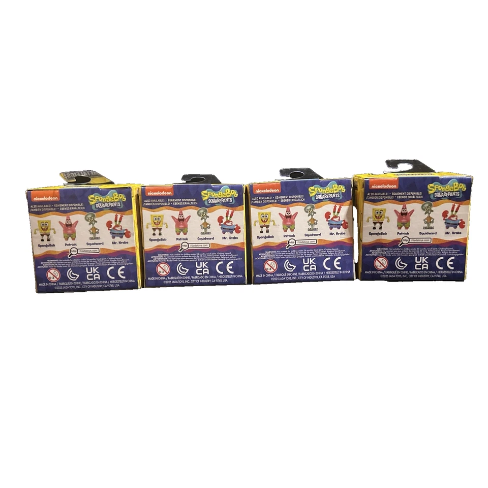 Conjunto completo de figuras de metal Bob Esponja Calça Quadrada, Mr. Krabs, Patrick Star, Lula Molusco - Imagem 2 de 4