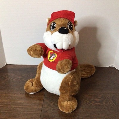 Jaag Buc-ees Beaver Mascot 10  Plush Red Shirt & Hat Bucees Stuffed Animal Toy