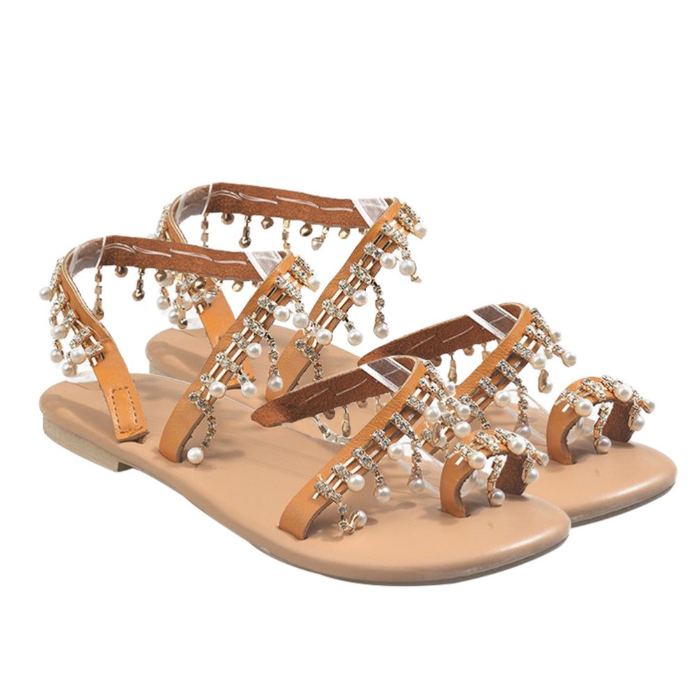 SAOLA Sandali con perle donna sandalo in gelatina sandali estivi donna suola piatta ciabatte