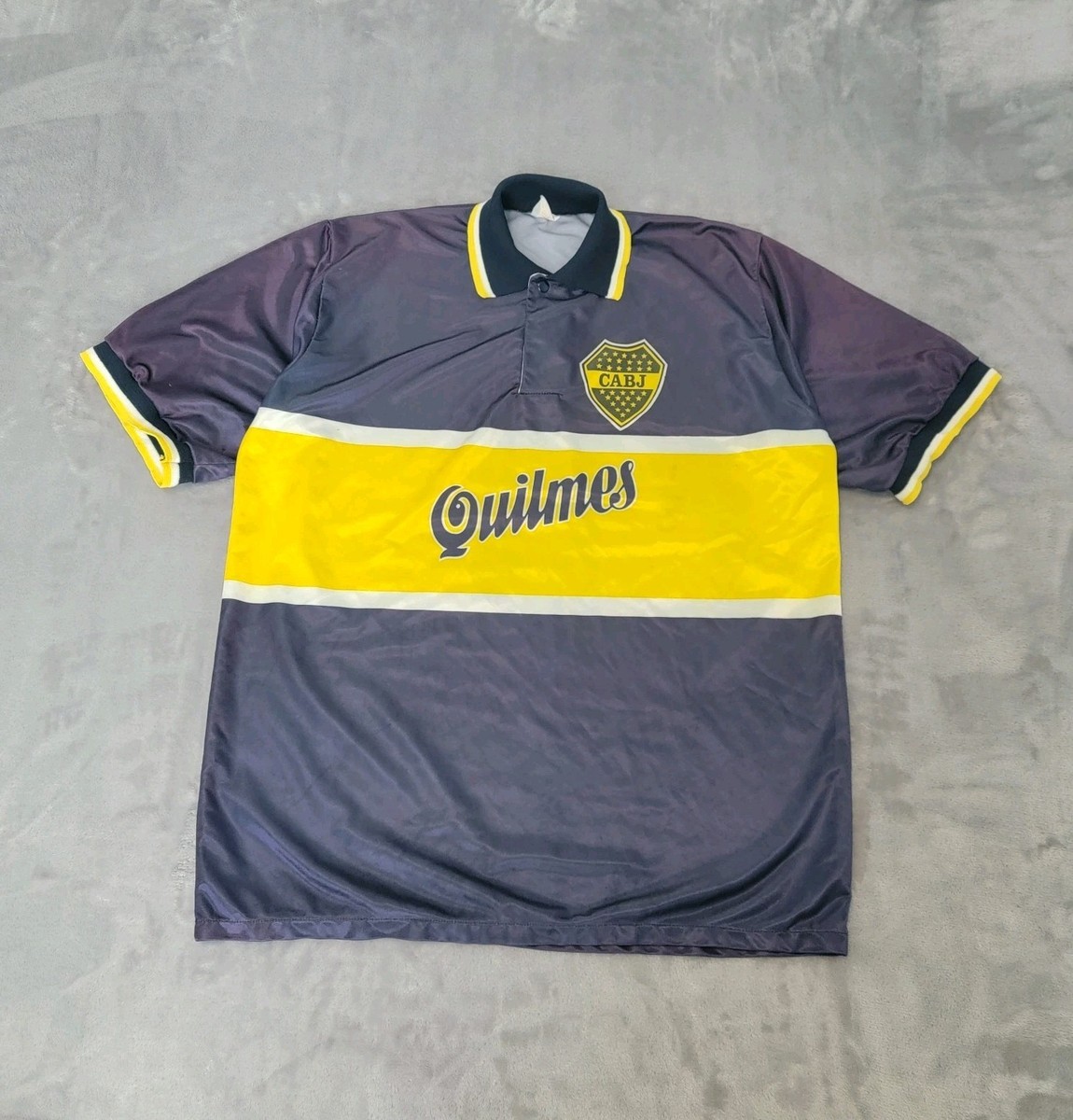 Vintage Boca Juniors Quilmes Soccer Jersey Men's Size XL Futbol