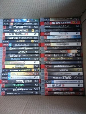 SONY PLAYSTATION 3 VIDEO GAME PACKAGE. 65 GAMES AND THE MOVE EQUIPMENT.