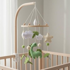 Mobile Suspendu En Coton et Bois Stimulation Sensorielle pour Sieste, Sommeil