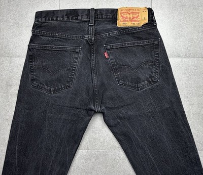 100%ORIGINAL LEVIS 501 CLASSIC FIT JEANS GR. W31 L30 CW-1822 STRETCH SCHWARZ