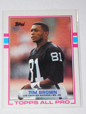 1989 TOPPS TIM BROWN ROOKIE CARD #265