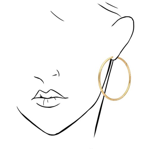 14K massive Gelb & Weißgold 3mm Diamantschliff Oberfläche Creolen 19-75mm - Bild 19 von 44