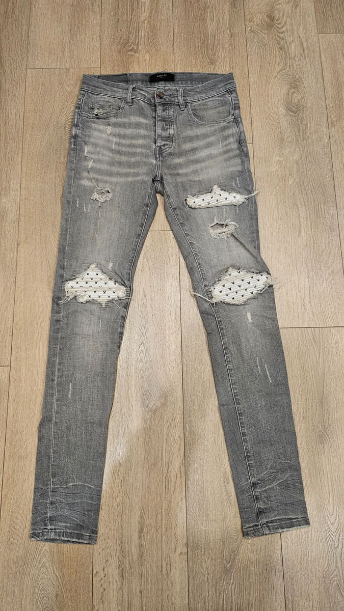 Amiri Mx1 Leather Playboy Jean Grey - W30 L32 | eBay