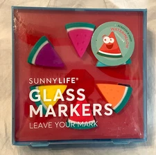 Sunnylife Glass Markers Watermelon Set of 6