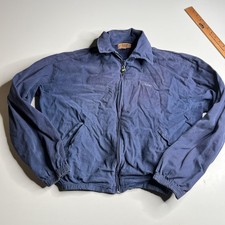 Vintage Bmw Jacket Mens Large Blue Lifestyle Bomber Cotton Made In Usa Logo