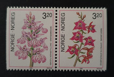 1990 NORWAY NORWEGEN NORGE FLOWERS FLORA ORCHIDS VF MNH