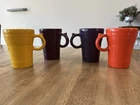 Fiestaware Latte set Of 4 Coffee Tea Mug Cup Tall 18oz RETIRED Ring Handle