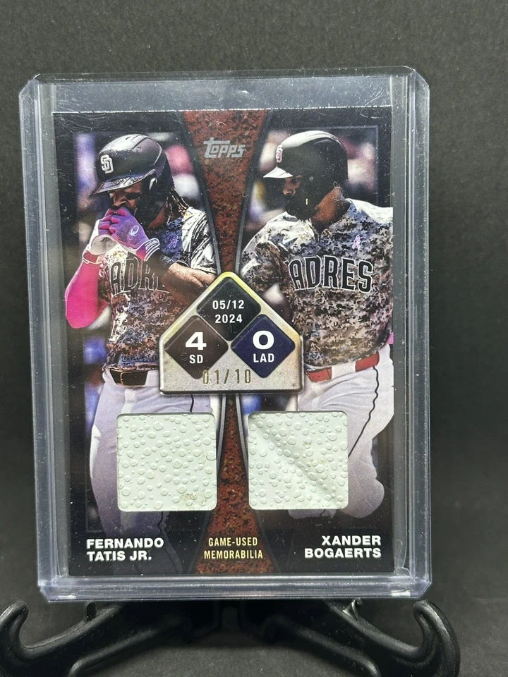 2025 Topps Series 2 Tatis & Bogaerts Game Used Base Padres 1/10 RTBD-TB - Image 2 of 2