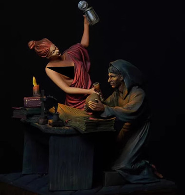 1/24 Resin Medieval Alchemist & Assistant Scene  Unassembled Unpainted