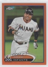 2012 Topps Chrome Retail Orange Refractor Omar Infante #220 0b0