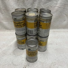 Vintage McCulloch 2 Cycle Oil Can 40to1 Custom Lubricant 6oz - lot (13 cans) 