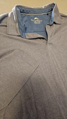 Tommy Bahama New With Tags Men’s Long Sleeve Polo Blue Heather Shirt XXL 2XL video thumbnail