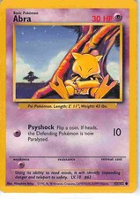 Abra 43/102 Common Base Set Pokemon HP