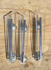 1960’s Retro Clear Lucite Acrylic Pull Handles with Chrome Mounts Vintage