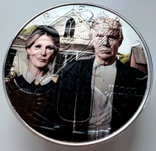 Trump Milania American Gothic American Silver Eagle 1oz .999 Silver Dollar Coin