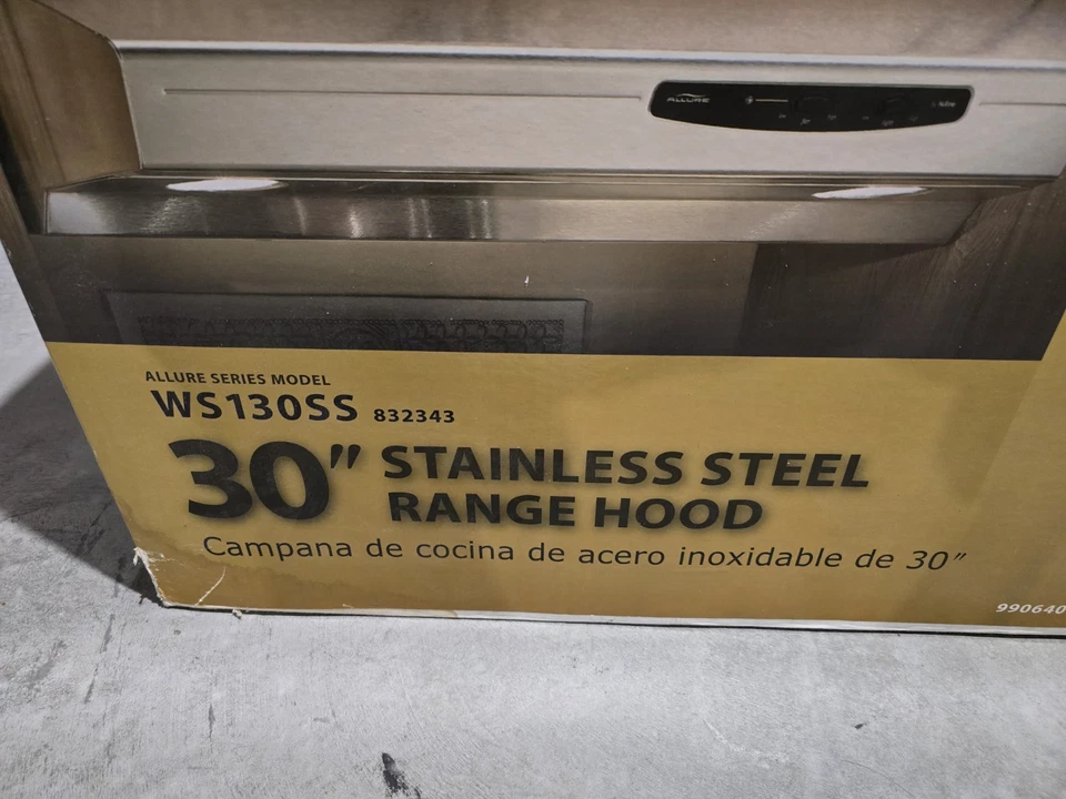 Campana extractora Nutone de acero inoxidable 30" WS130SS Foto 2 de 4
