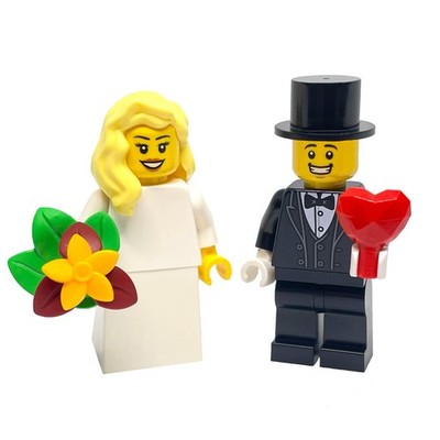 LEGO Minifiguren   Brautpaar   Braut   Bräutigam   Hochzeit   Verlobung   NEU