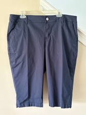 Lane Bryant Capri sz 18 NAVY Pedal Style High Rise Pants New NWT