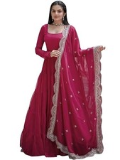 Wedani Georgette Solid Anarkali Kurta Set for Women