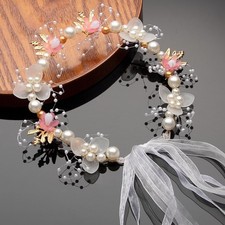 Hair Crystal Bridal Headpiece - Pearl Flower Crown for Party First Communion,...