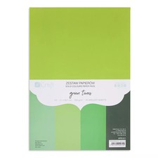 5907590020720 Zestaw papier&oacute;w A4 Green Tones 220g  20 ark. DP Craft