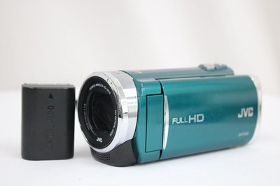 JVC Everio GZ-E117-G Green 40x Camcorder with Battery Used, Optical Clarity