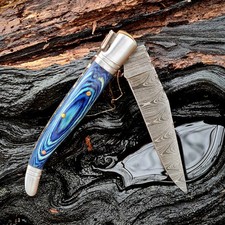 Laguiole Damastmesser Taschenmesser Damaszener Klappmesser scharf handmade  LG38