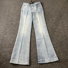 7 FOR ALL MANKIND Tailorless Dojo Wide Leg Jeans Women's Size 25 Navy