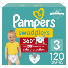 Pampers Swaddlers 360 Pull-On Diapers, Size 3, 120 Count